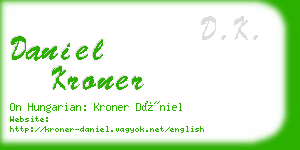 daniel kroner business card